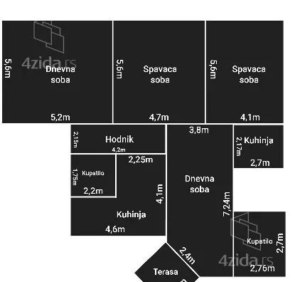 Četvoroiposoban stan | 4zida