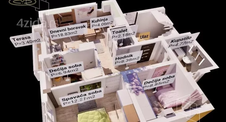 Trosoban stan | 4zida