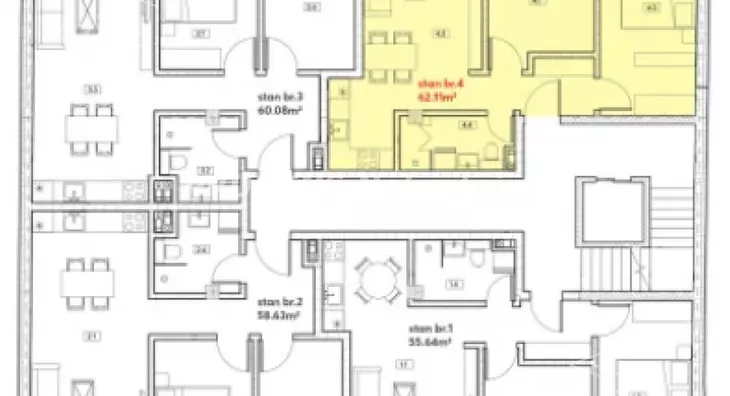 Trosoban stan | 4zida