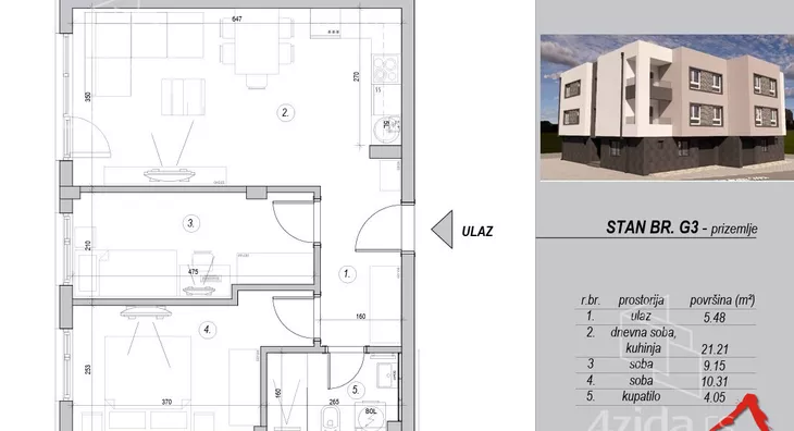 Dvoiposoban stan | 4zida