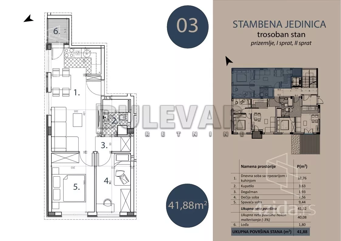 Trosoban stan | 4zida
