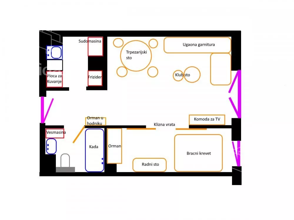 Jednoiposoban stan | 4zida