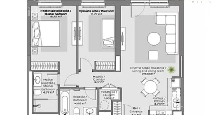 Trosoban stan | 4zida