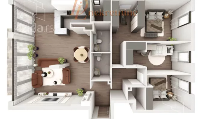 Četvoroiposoban stan | 4zida