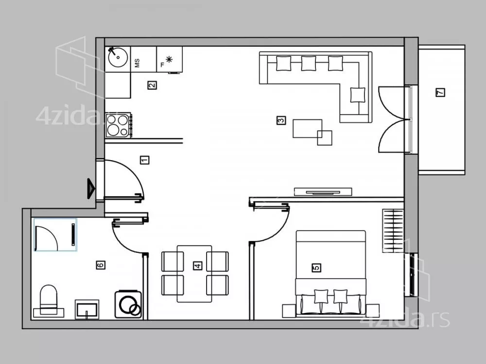 Dvosoban stan | 4zida