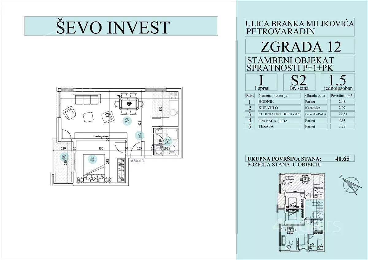 Jednoiposoban stan | 4zida