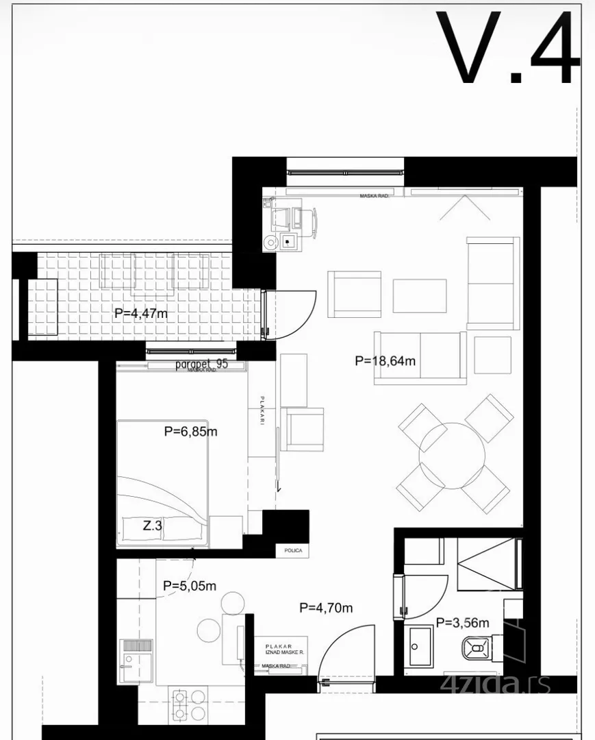 Jednosoban stan | 4zida