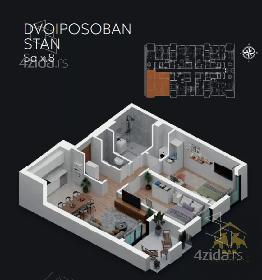 Dvoiposoban stan | 4zida