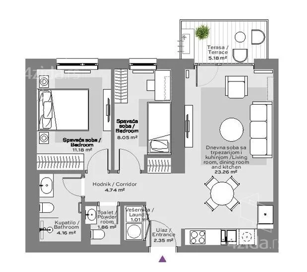 Trosoban stan | 4zida