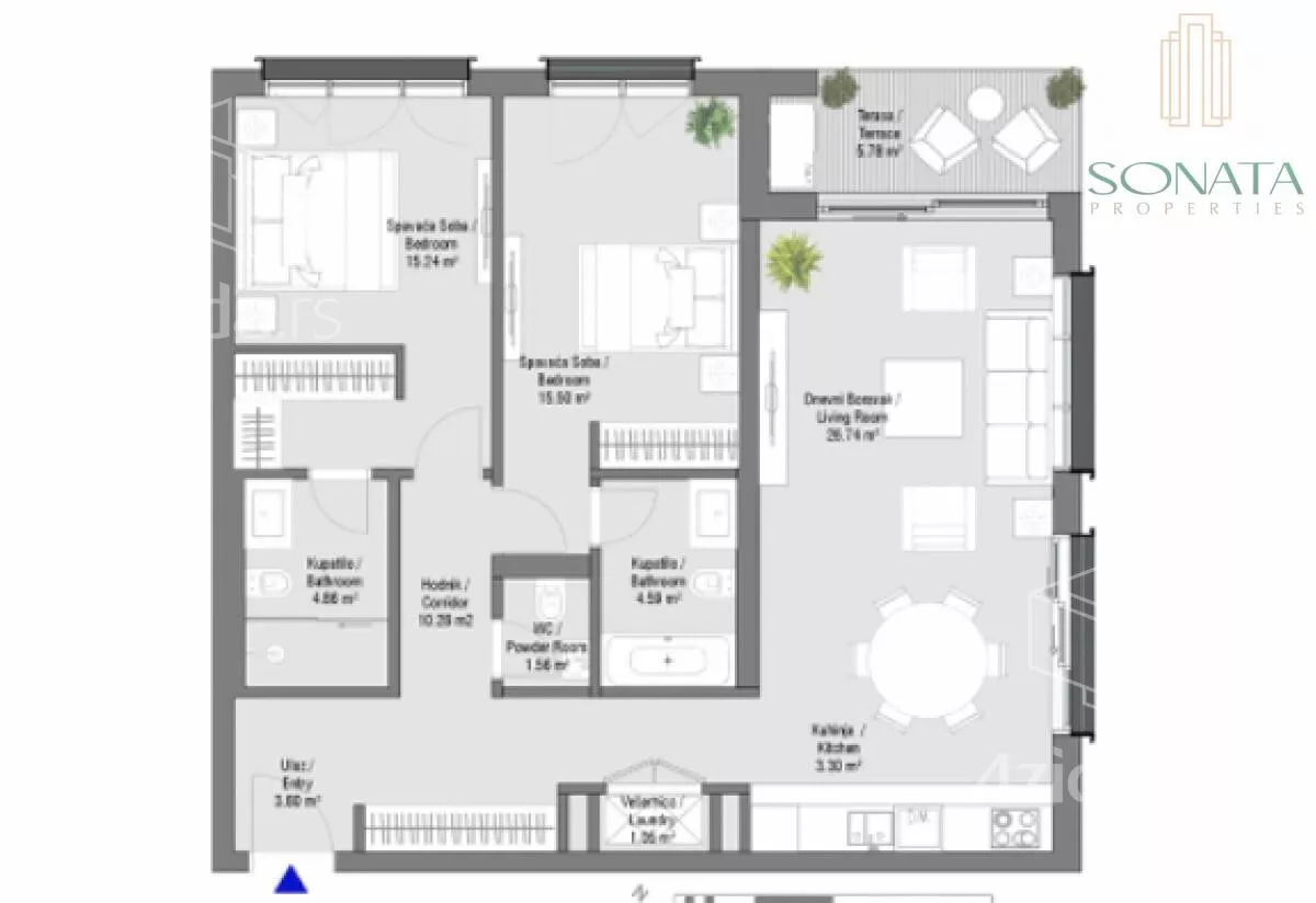 Trosoban stan | 4zida