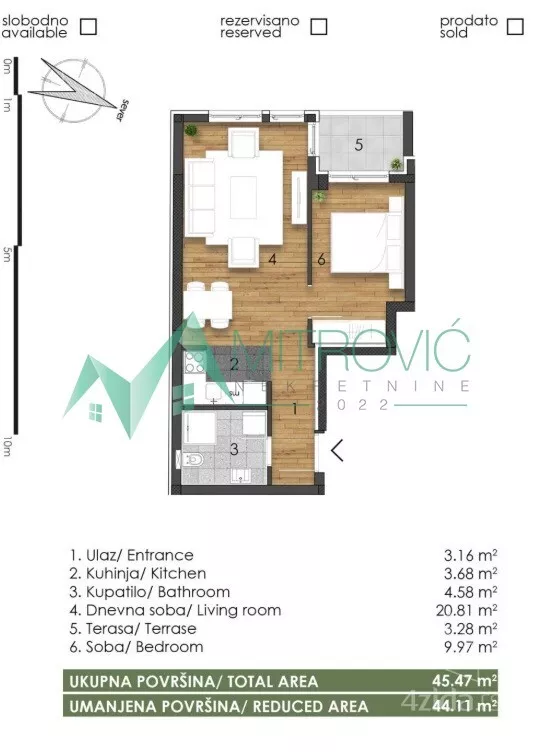 Dvosoban stan | 4zida