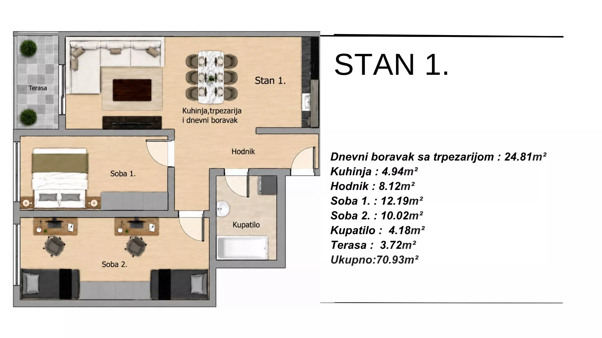 Trosoban stan | 4zida