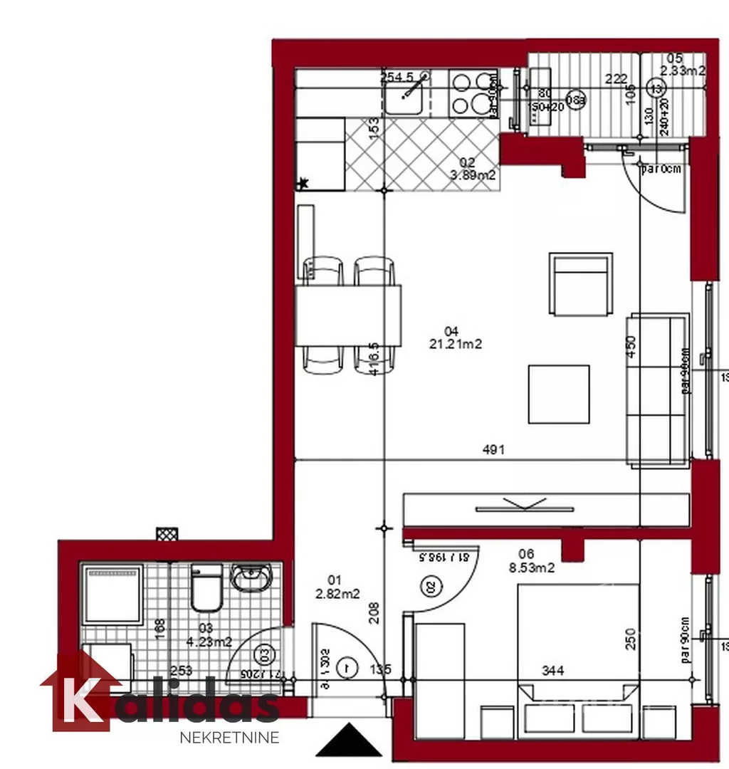 Jednoiposoban stan | 4zida