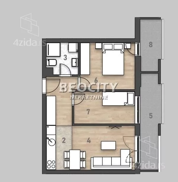 Trosoban stan | 4zida