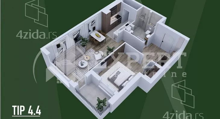 Dvosoban stan | 4zida