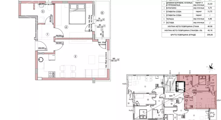 Jednoiposoban stan | 4zida