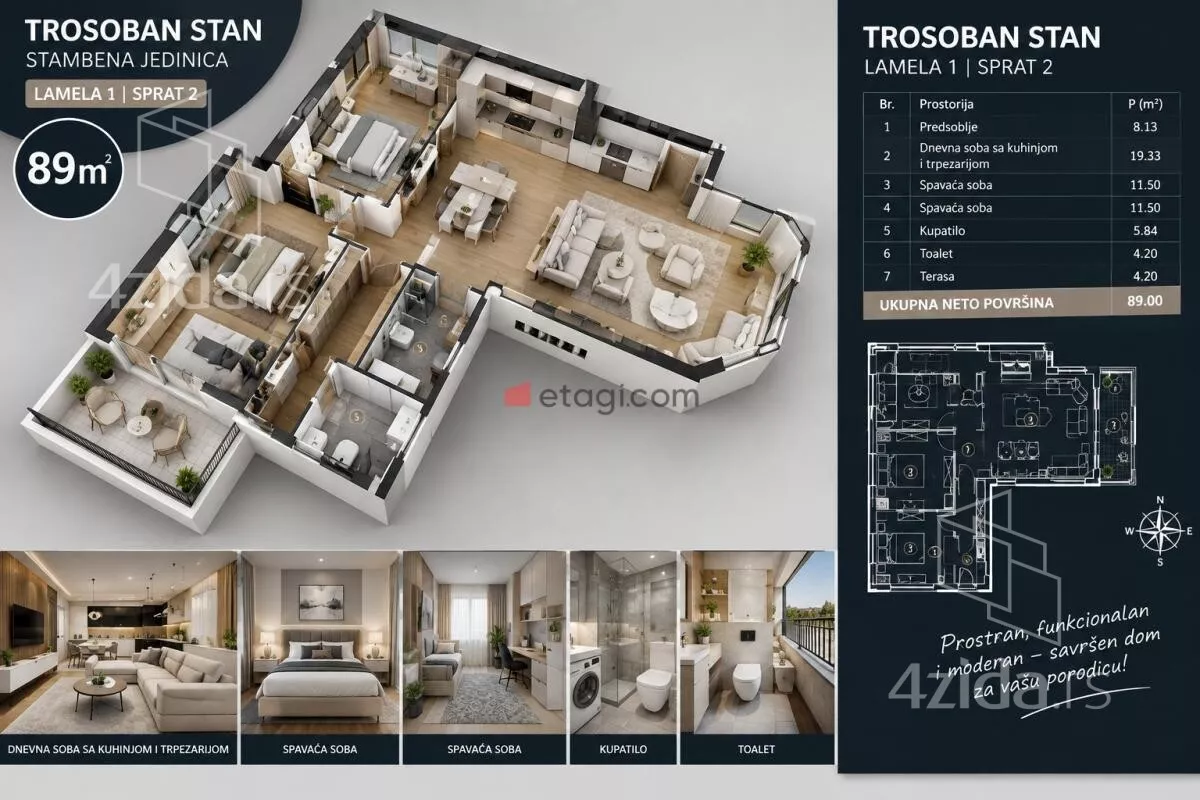 Troiposoban stan | 4zida