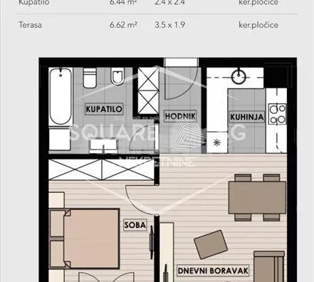 Dvosoban stan | 4zida