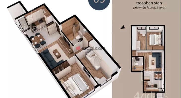 Trosoban stan | 4zida