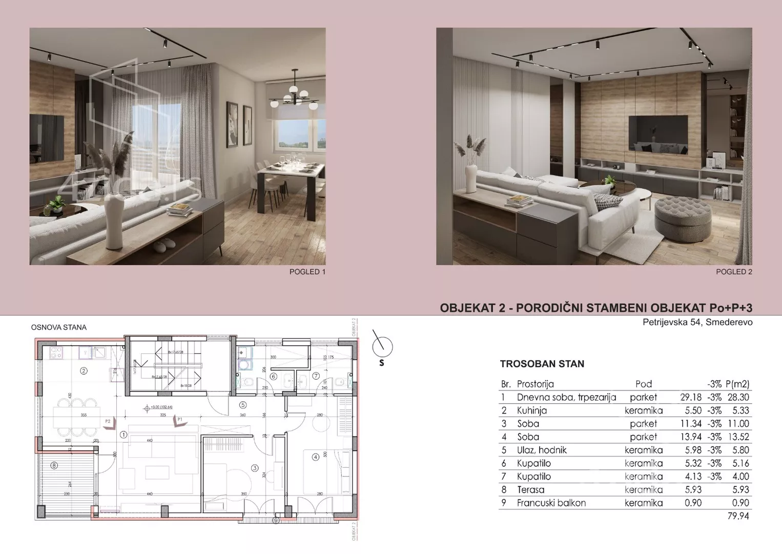 Trosoban stan | 4zida