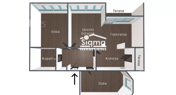 Trosoban stan | 4zida