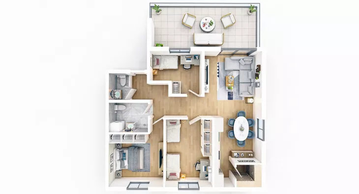 Troiposoban stan | 4zida