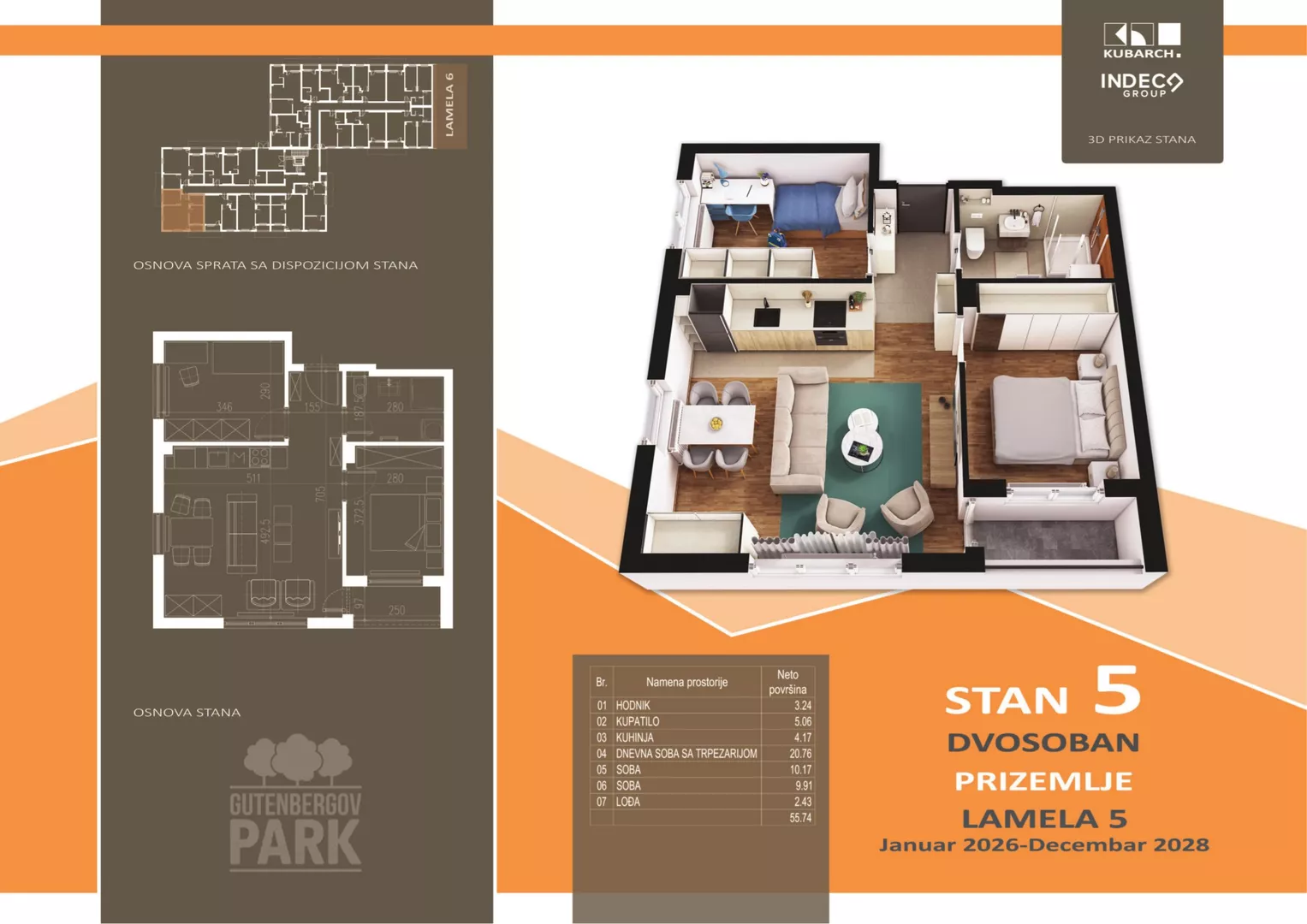 Dvosoban stan | 4zida