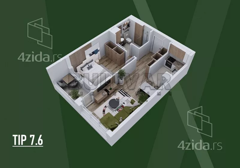 Dvosoban stan | 4zida