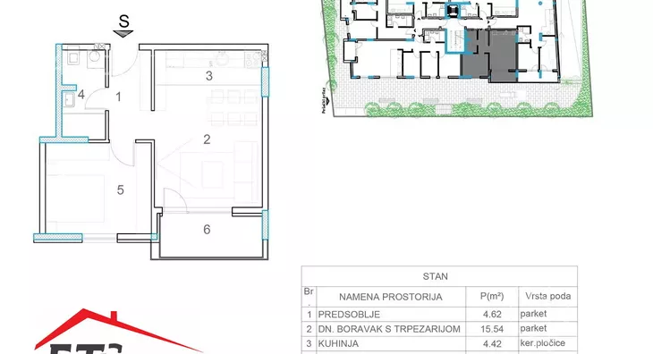 Jednoiposoban stan | 4zida