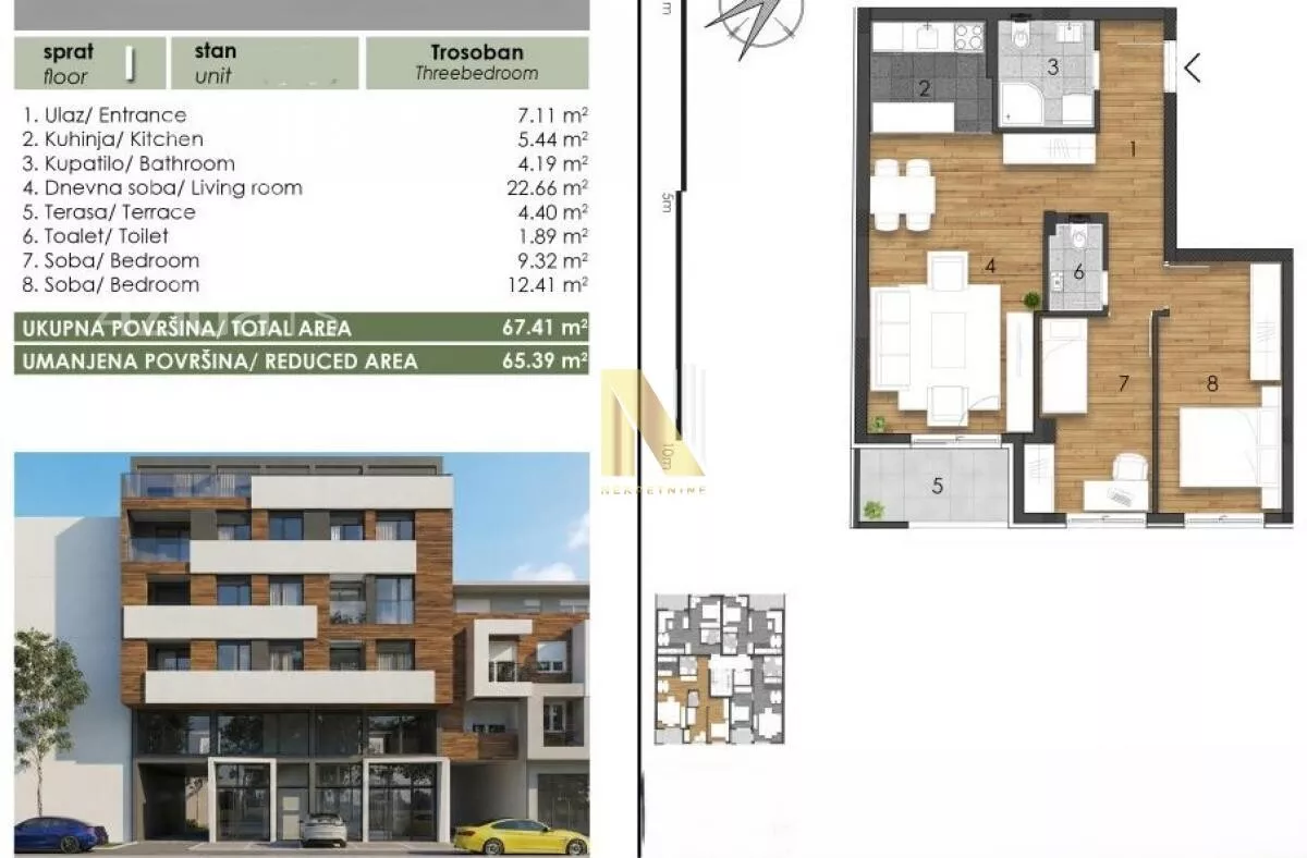 Trosoban stan | 4zida