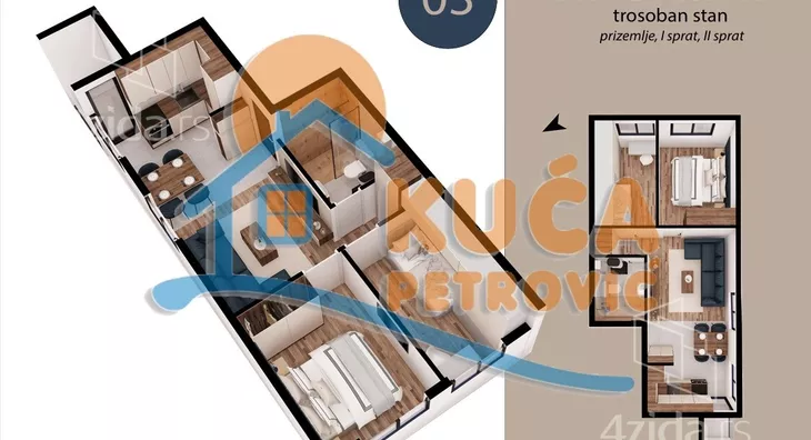 Trosoban stan | 4zida