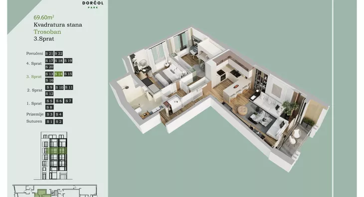 Trosoban stan | 4zida