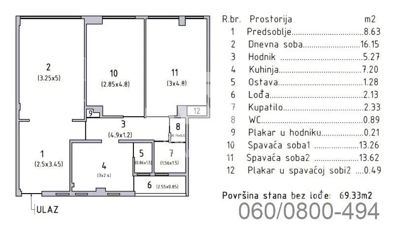 Trosoban stan | 4zida