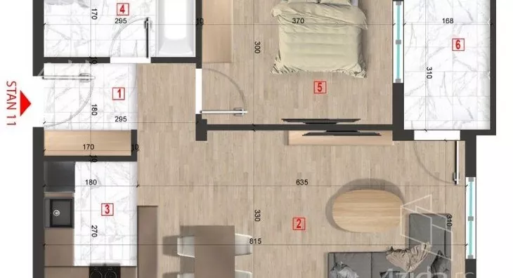 Jednoiposoban stan | 4zida