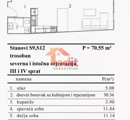 Trosoban stan | 4zida