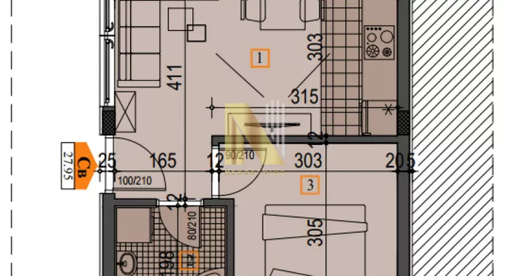 Jednoiposoban stan | 4zida
