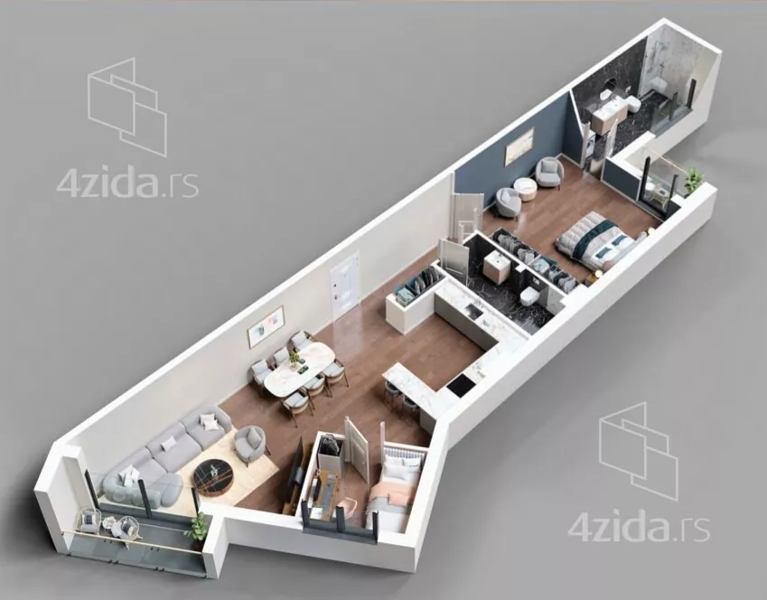 Trosoban stan | 4zida