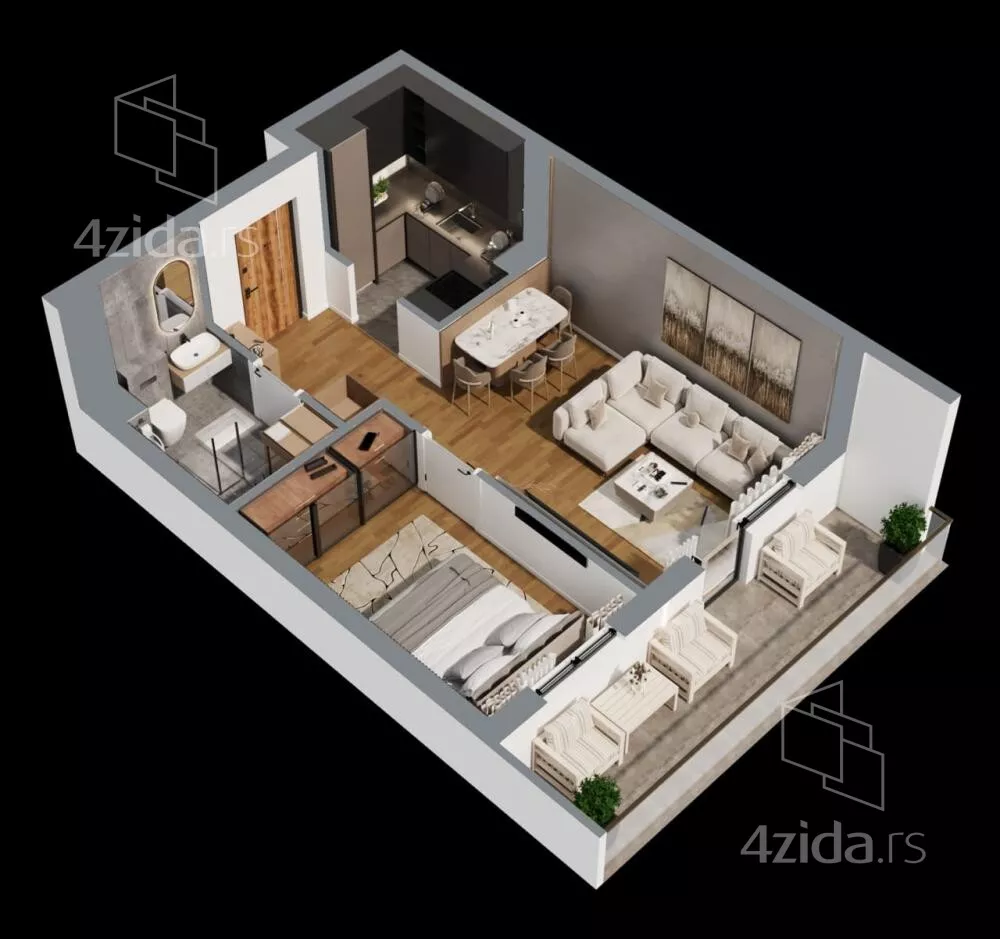 Dvosoban stan | 4zida