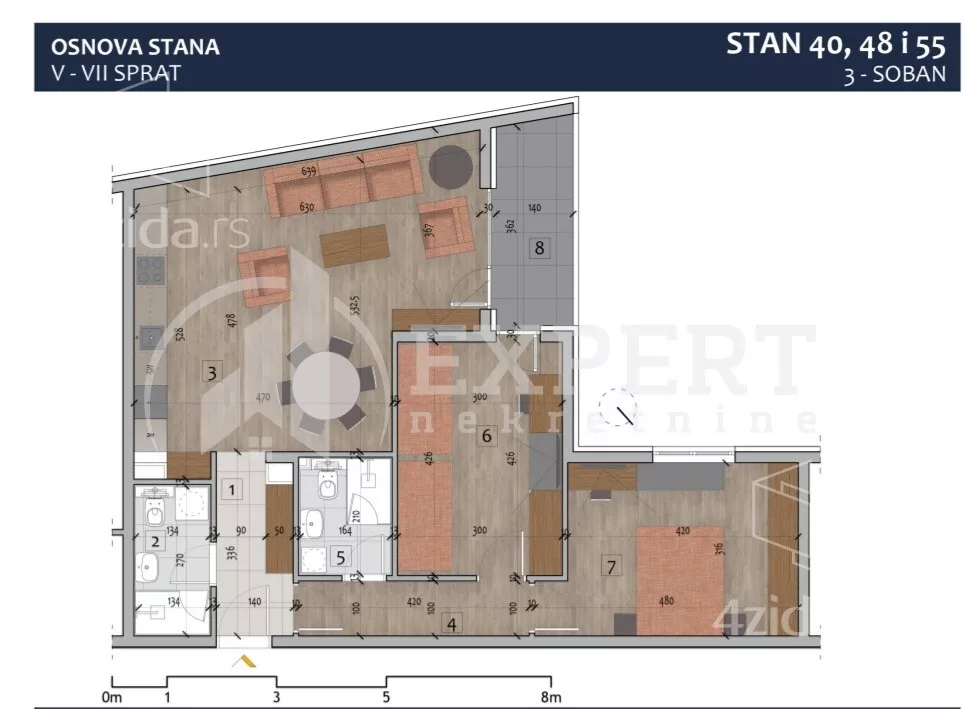 Trosoban stan | 4zida