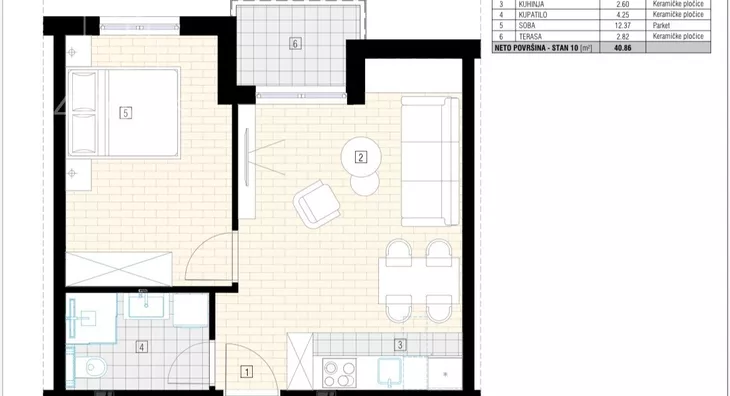 Jednoiposoban stan | 4zida