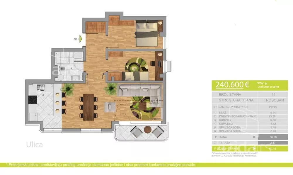 Trosoban stan | 4zida