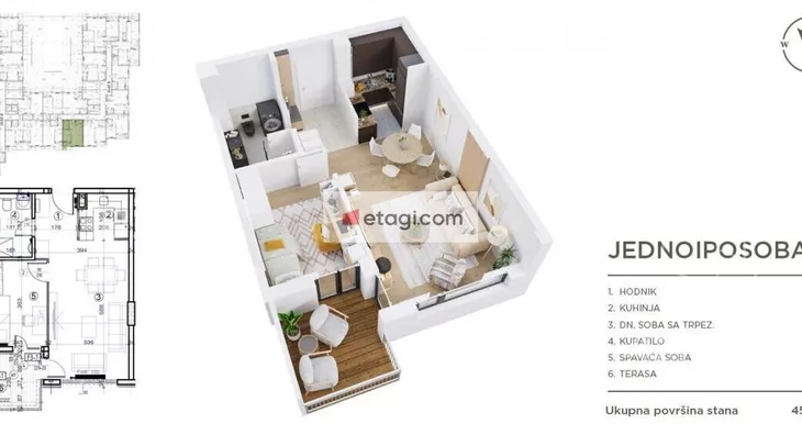 Jednoiposoban stan | 4zida