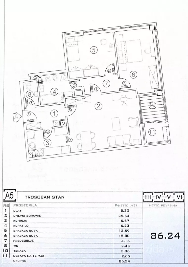 Trosoban stan | 4zida