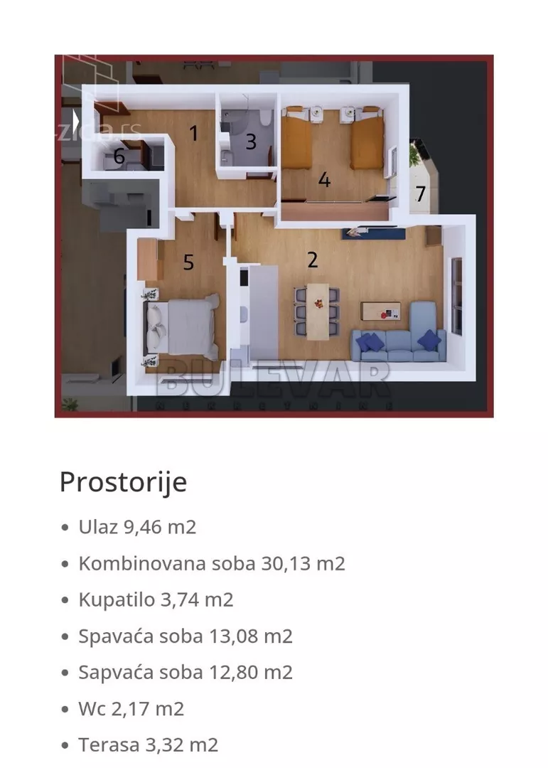 Trosoban stan | 4zida