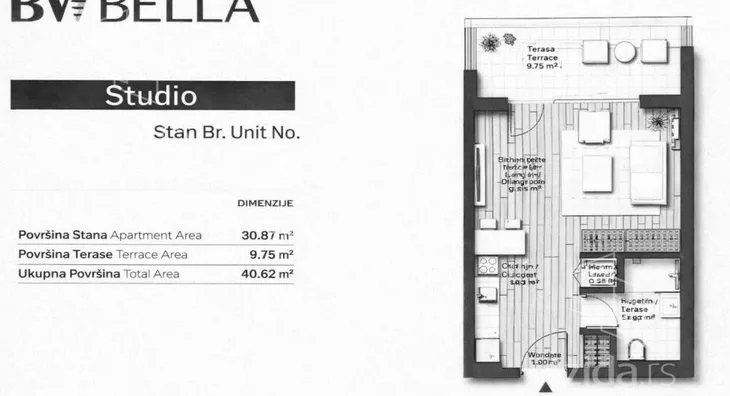 Jednosoban stan | 4zida