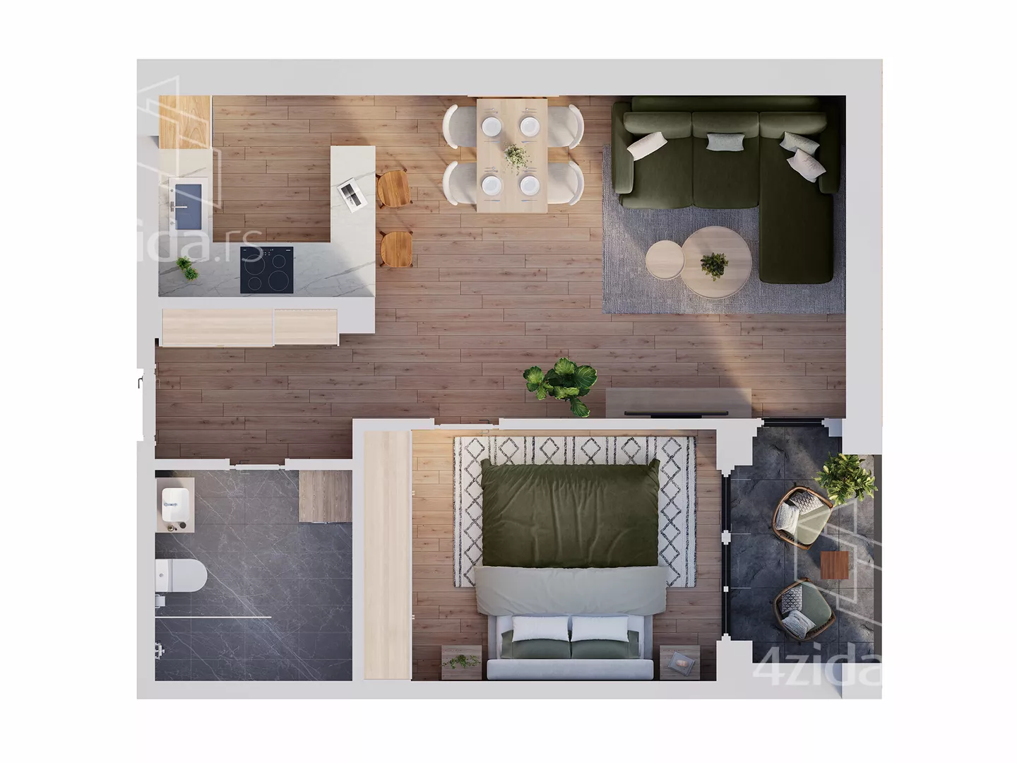 Dvosoban stan | 4zida