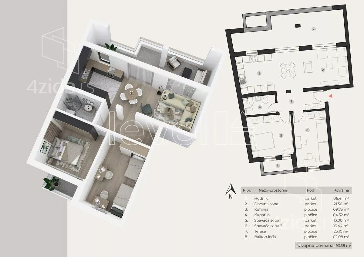Trosoban stan | 4zida
