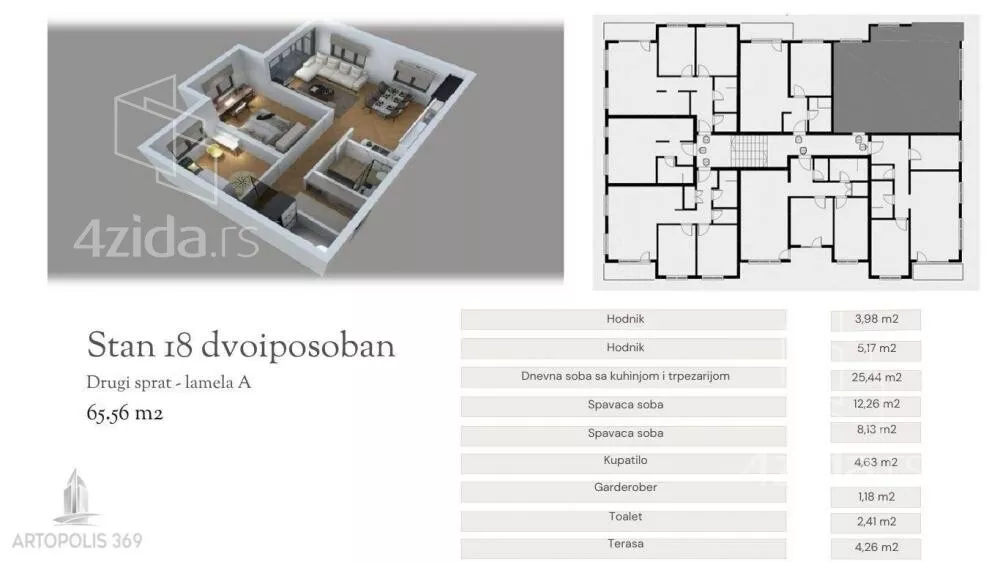 Trosoban stan | 4zida