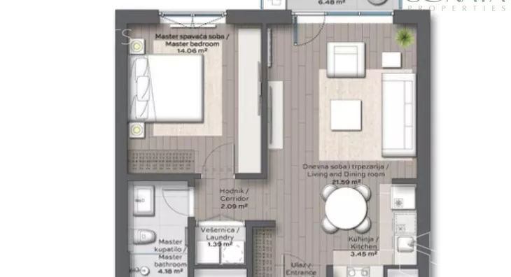 Dvosoban stan | 4zida