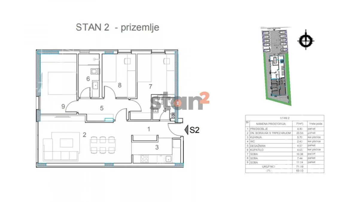 Troiposoban stan | 4zida